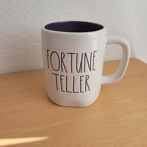 Rae Dunn Fortune Teller White and Purple Mug